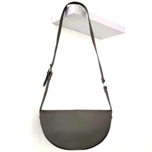 Primark Grey Vegan Faux Leather Half-Moon Crossbody Bag.
